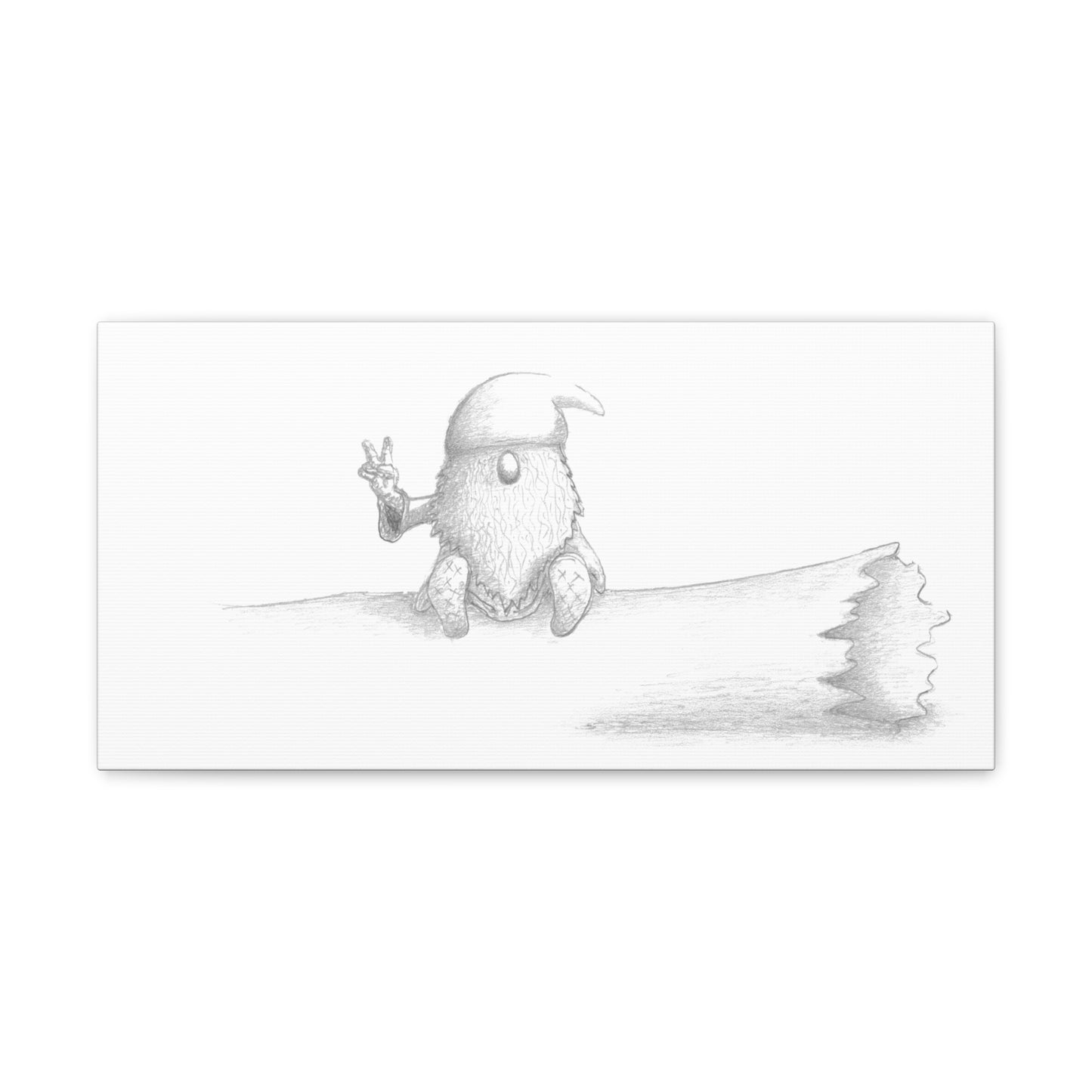 Gnome on Log - Canvas Gallery Wrap