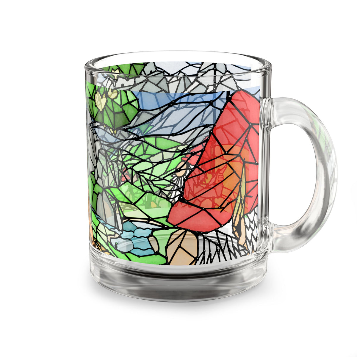 Gnomes of Alpen Grove, Glass Mug 10oz